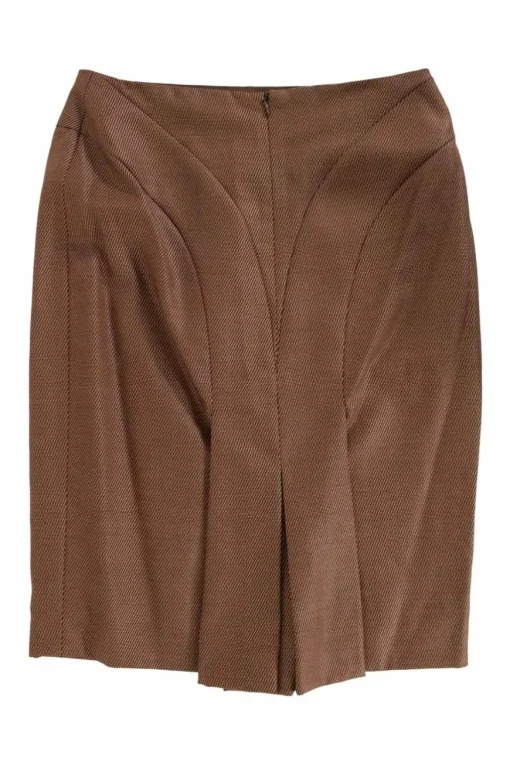 Brown with white tiny dots long-sleeved blazer with mini skirt