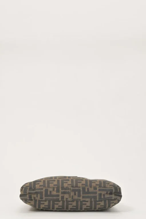Brown Zucca monogram canvas and leather hobo shoulder bag