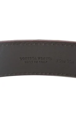 Burgunday Intrecciato Leather Belt