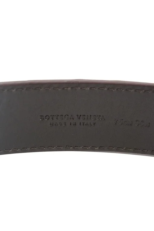 Burgunday Intrecciato Leather Belt