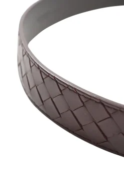 Burgunday Intrecciato Leather Belt