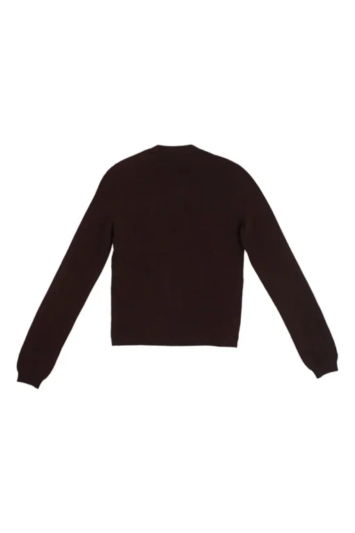 Burgundy cashmere knit top and cardigan twin set