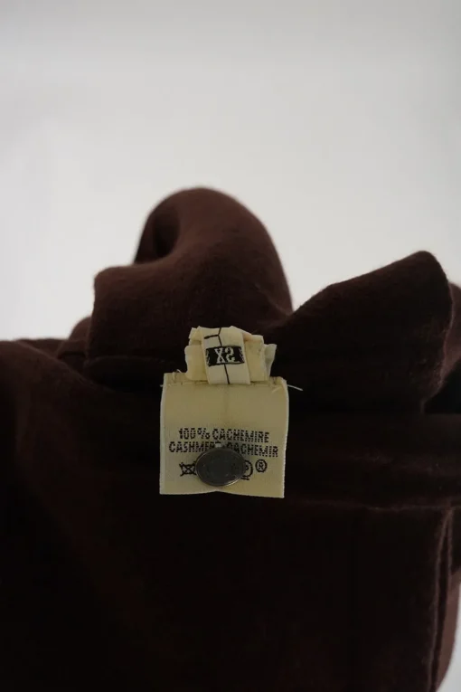Burgundy cashmere knit top and cardigan twin set