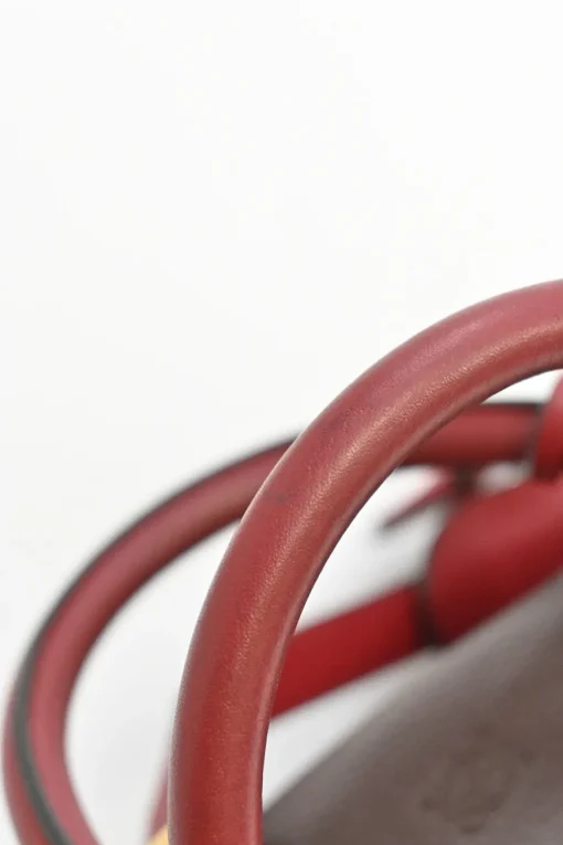 Burgundy grained calfskin Amazona satchel with detachable shoulder strap
