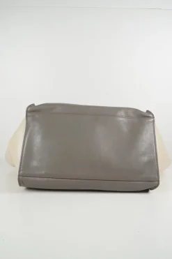 Burgundy, grey and beige 'Trapeze' Bag with strap