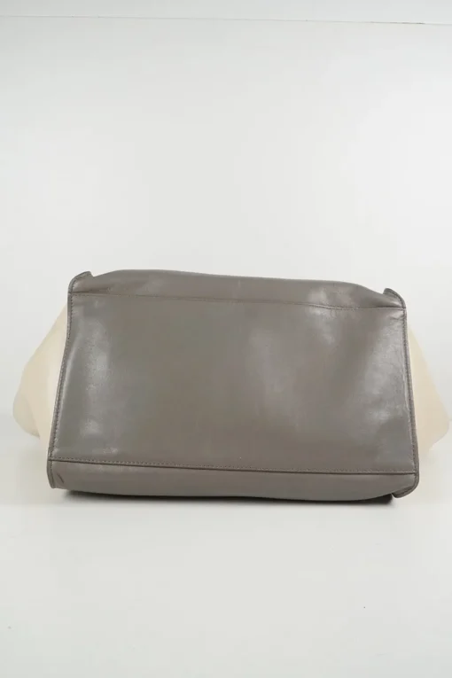 Burgundy, grey and beige 'Trapeze' Bag with strap