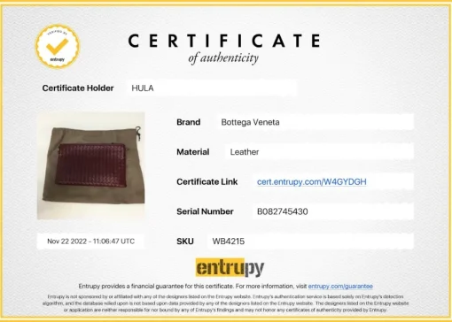 Burgundy intrecciato nappa Biletto Chain