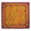 Burgundy paisley jacquard printed scarf featuring Coco Mark charm and medallion motif