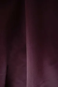 Burgundy structured flare midi skirt
