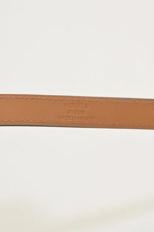 Burgundy Tadelakt Kelly Double Tour bracelet with gold-tone hardware