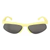 Butter yellow acetate and black tinted polycarbonate Sporty Oval semi-rimless sunglasses