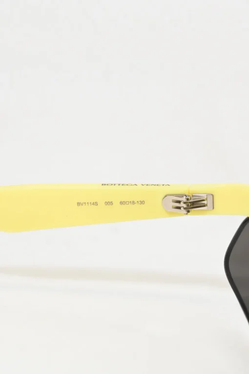 Butter yellow acetate and black tinted polycarbonate Sporty Oval semi-rimless sunglasses