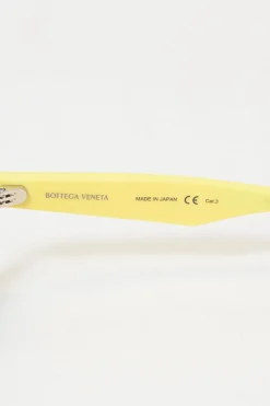 Butter yellow acetate and black tinted polycarbonate Sporty Oval semi-rimless sunglasses