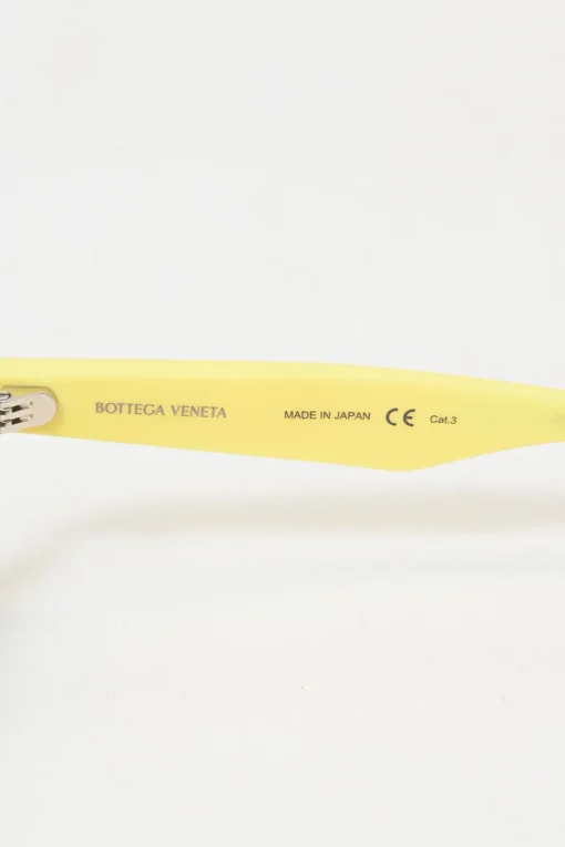 Butter yellow acetate and black tinted polycarbonate Sporty Oval semi-rimless sunglasses