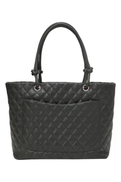 Cambon Line two-tone matelassé leather tote bag