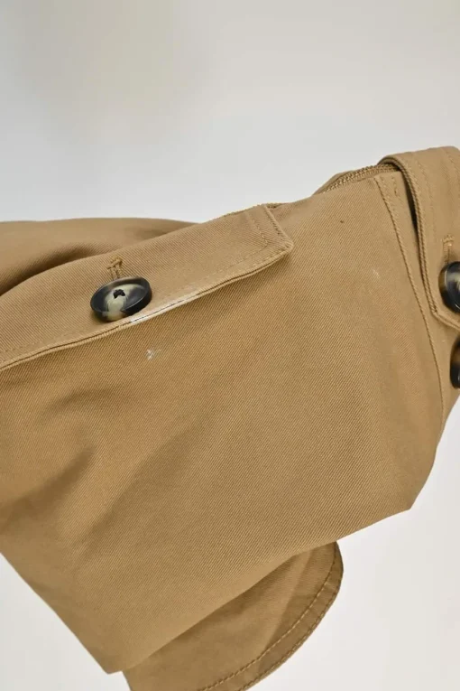 Camel cotton-blend twill asymmetric ruffle skirt