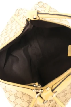 Camel Guccissima monogram canvas and leather Abbey D-ring shoulder bag
