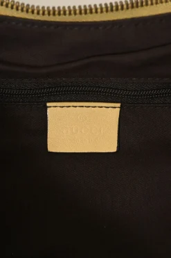 Camel Guccissima monogram canvas and leather Abbey D-ring shoulder bag