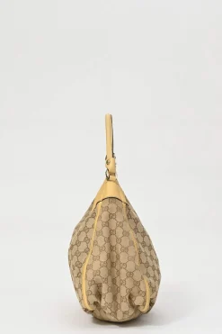 Camel Guccissima monogram canvas and leather Abbey D-ring shoulder bag