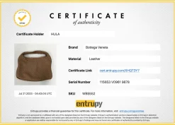 Camel intrecciato nappa leather hobo shoulder bag with contrast topstitching details