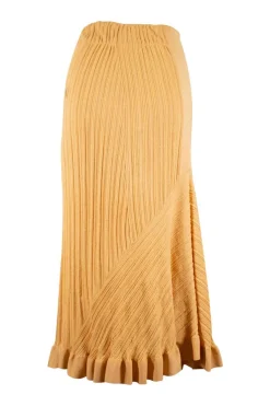 Camel Mid-Length Skirt