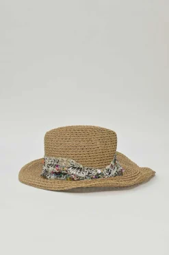 Camel sequin and mesh-embellished Toyo paper and cotton