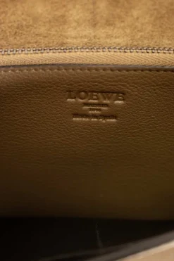 Cartero khaki leather envelope clutch pouch