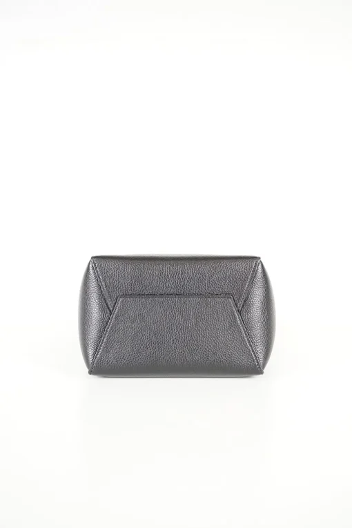 Celine black Sangle small calfskin bucket bag with golden hardware