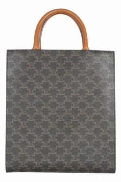 Celine small vertical Cabas tote in triomphe coated canvas
