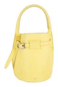 Celine yellow leather top-handle 2 way 'Big Bag Nano Bucket' bag