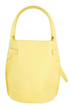 Celine yellow leather top-handle 2 way 'Big Bag Nano Bucket' bag