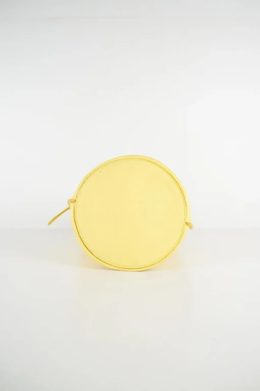 Celine yellow leather top-handle 2 way 'Big Bag Nano Bucket' bag