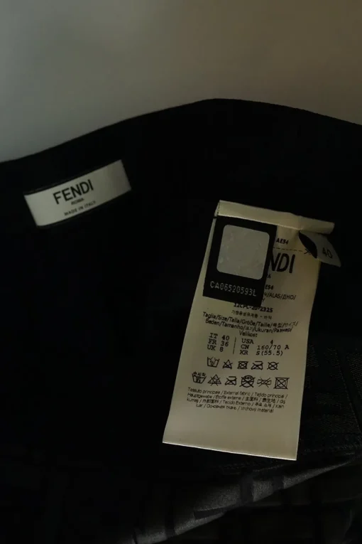 Charcoal and black fully-fashioned polyamide Lycra 'Forever Fendi' Zucca cycling shorts