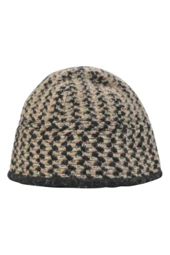 Charcoal and blush wool-blend chenille cloche hat