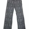 Charcoal star-print cotton-blend brushed twill double breasted 70's-style two-piece casual suit set