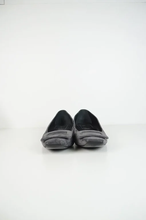 Charcoal suede Belle buckle court shoes