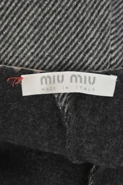 Charcoal wool-blend Cavalry twill pull-on high-rise culotte shorts