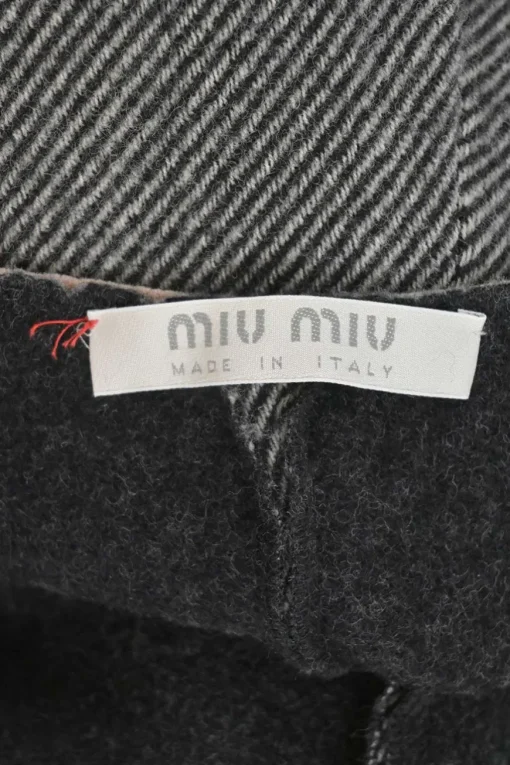 Charcoal wool-blend Cavalry twill pull-on high-rise culotte shorts
