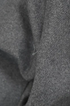 Charcoal wool-blend flannel pull-on high-rise slouchy straight leg trousers