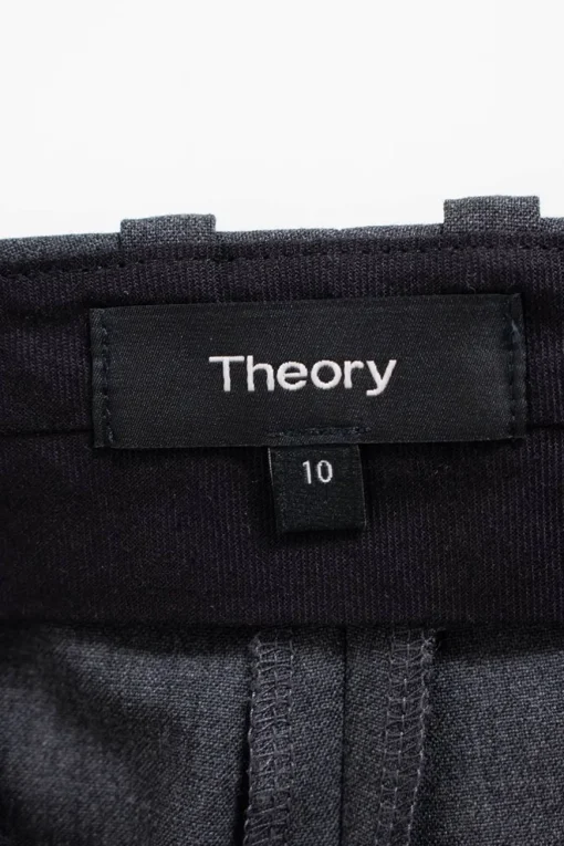 Charcoal wool-blend low-rise flared trousers