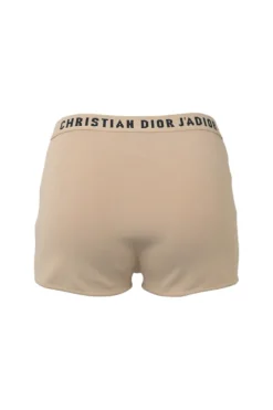 Chez Moi Essentials neutral viscose-blend bralette and brief set featuring 'CHRISTIAN DIOR J'ADIOR' band