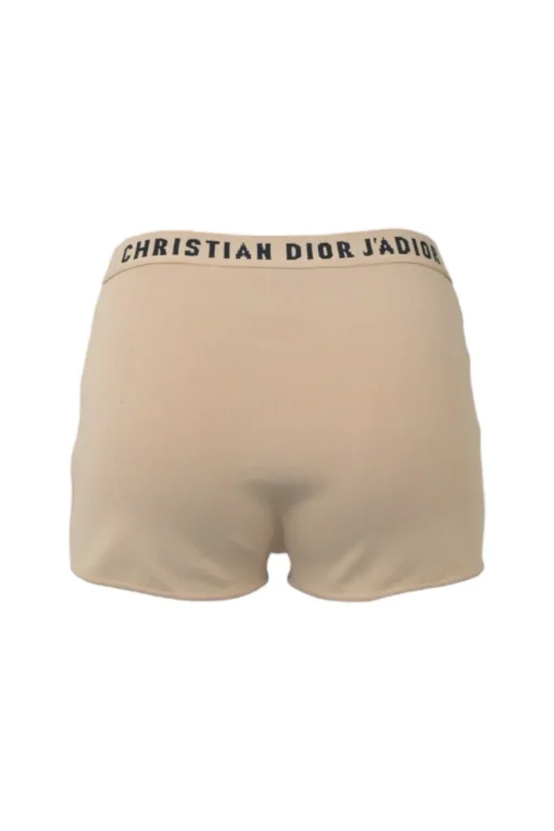 Chez Moi Essentials neutral viscose-blend bralette and brief set featuring 'CHRISTIAN DIOR J'ADIOR' band