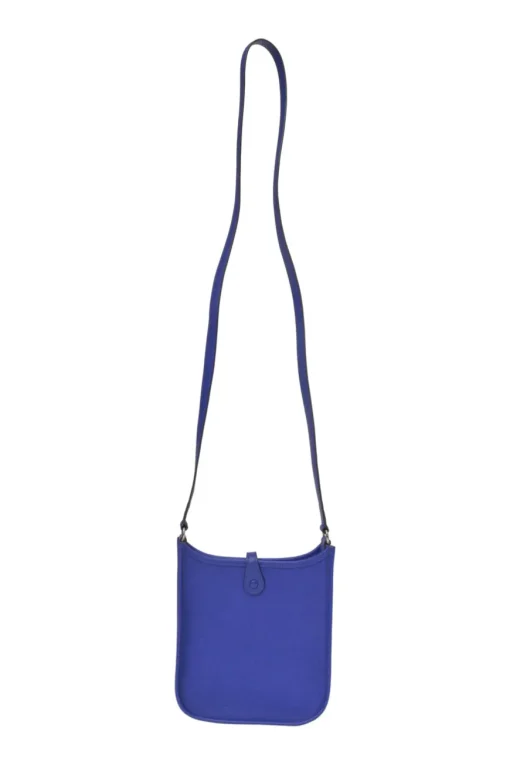 Cobalt blue Epsom leather Evelyne shoulder bag Squared JO