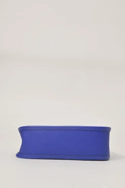 Cobalt blue Epsom leather Evelyne shoulder bag Squared JO