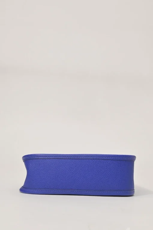 Cobalt blue Epsom leather Evelyne shoulder bag Squared JO