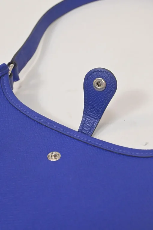 Cobalt blue Epsom leather Evelyne shoulder bag Squared JO