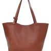Cognac brown leather Park Tote Three bag