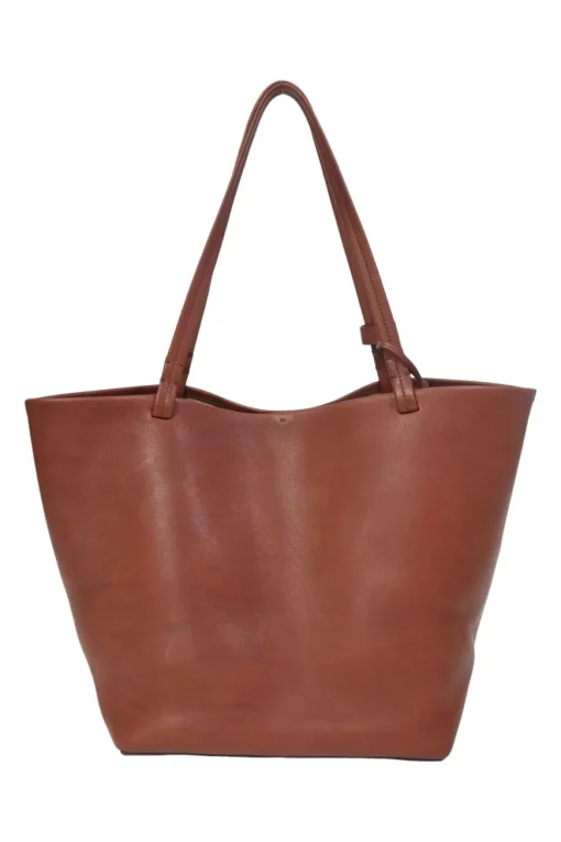 Cognac brown leather Park Tote Three bag
