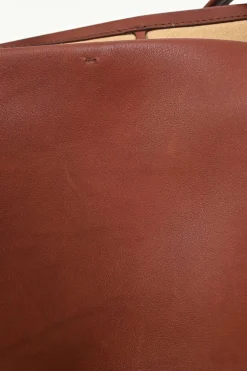 Cognac brown leather Park Tote Three bag