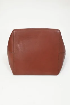 Cognac brown leather Park Tote Three bag